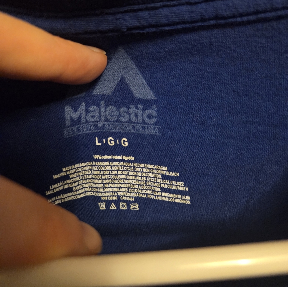 Majestics Los Angeles Dodgers Shirt Sz Large Men's MLB - Picture 3 of 4